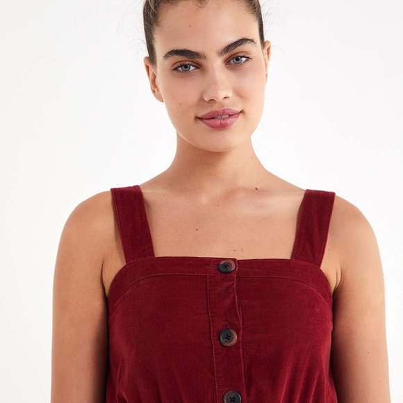 ❌ SOLD ❌ Urban Buttondown Red Corduroy Dress - Picture 7 of 11